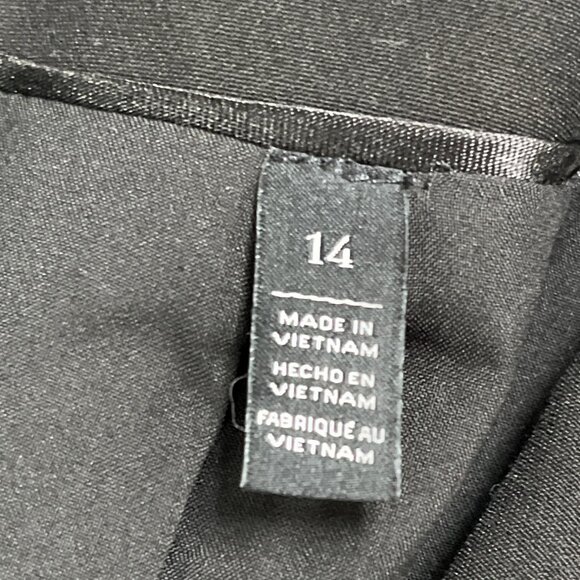 White House Black Market Women’s Black Blazer Button Front Jacket Size 14 - Picture 8 of 10